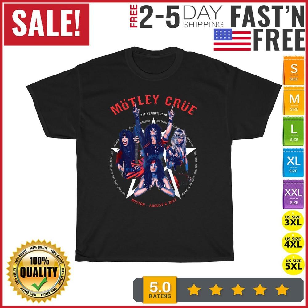 

Motley Crue The Stadium Tour Бостон Постер Событие Винтажная Футболка Мужская Женская НОВАЯ 2XL