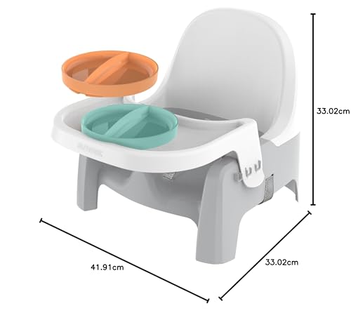 Ingenuity Kids2 Babyhochstuhl mit Gurt, Niedriger Stuhl, Anti-Aufsteh-Funktion und Tisch, Perfekt für die Babyernährung (6 Monate und älter), Perfekt für Babyparty