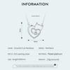 WOSTU Lovely Cat Heart Chain Necklace For Women 925 Sterling Silver Shiny Zircon Kitty Links Girl Jewelry Birthday Party Gift