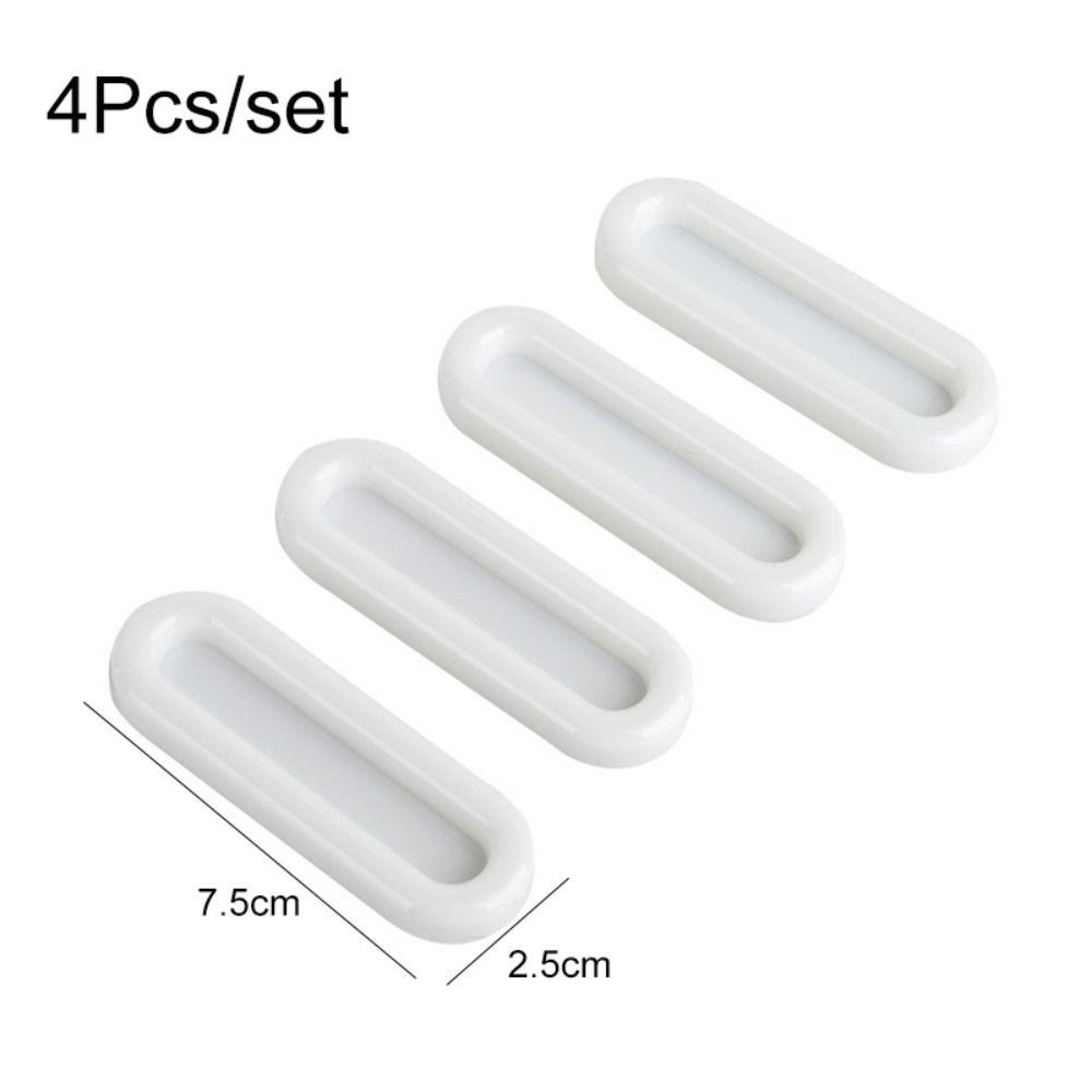 4Pcs Oval Self-adhesive Door Knobs Non-slip Adhesive Strength Non-slip Grip Handles Universal Auxiliary Doors Handles