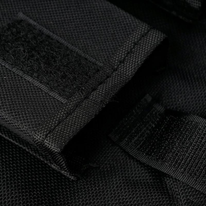 Oxford Cloth Fishing Bites Alarm Carrying Case, Foldable Bankstick Organizers with Four Internal Sleeves and Strap for Separated Tackle Storage