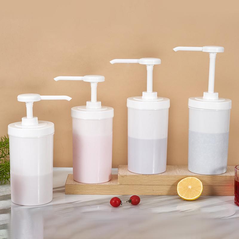 10/15/20/30Cc Liquid Dispenser Coffee Syrup Bee Drip Bottle With Hydraulic Pump And Nozzle Head Kitchen Honey Jar Container