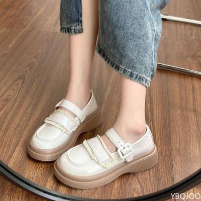 Fashion Fashionable Thick Soled Single Shoes for Women In Spring Autumn Versatile Student Retro Anti Slip Unique Single Shoes
