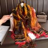 NEW Elegance Scarf Spring Summer Women Beach Sunscreen Fashion Soft Shawl High Quality Silk Lady Popular Print Scarves Hijab