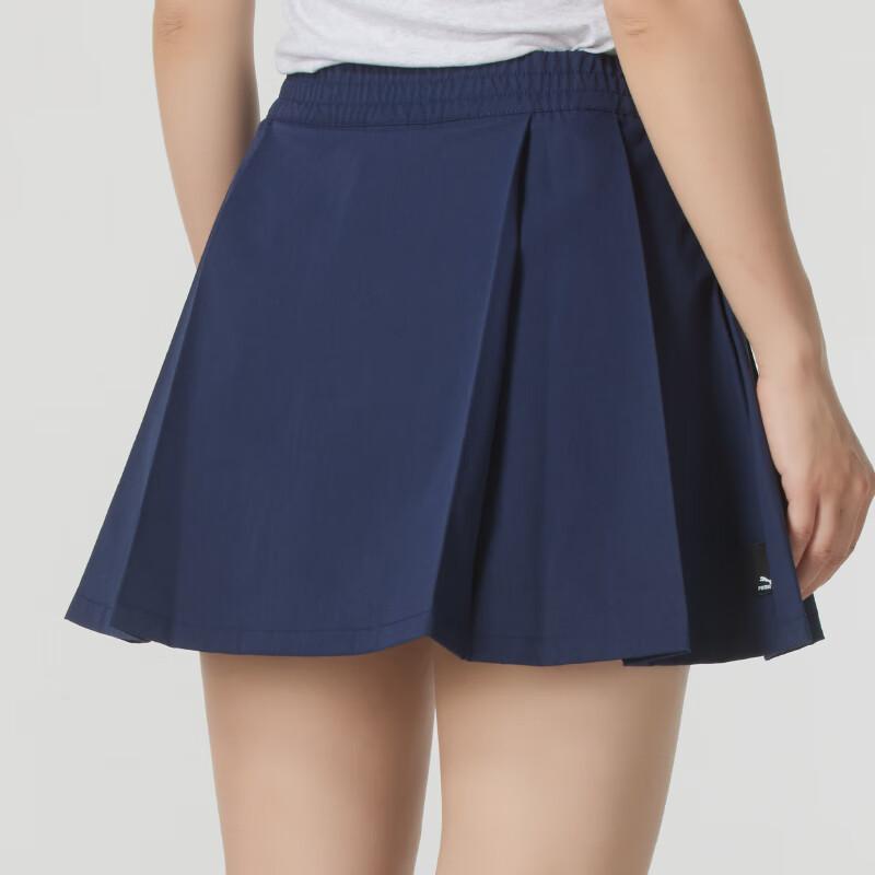 Puma Ss24 Solid Color Breathable Sports Fashion Versatile Casual Skirt Women Skirts Blue 630945-14