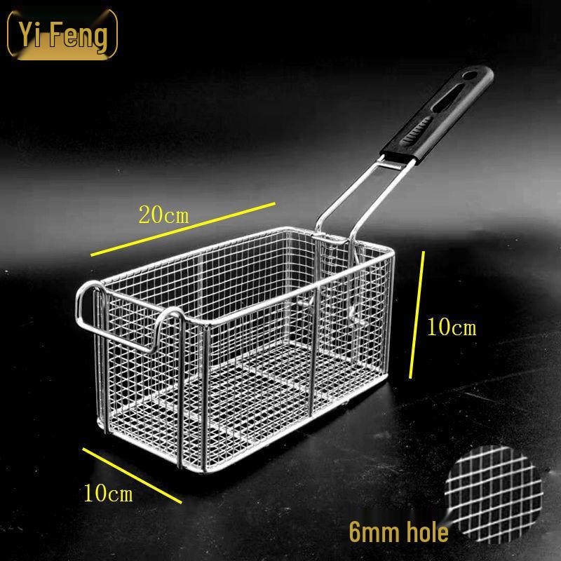 304 Stainless Steel Frying Basket for Electric Fryer - Oil Control, Thickened Design for Frying Skewers and French Fries