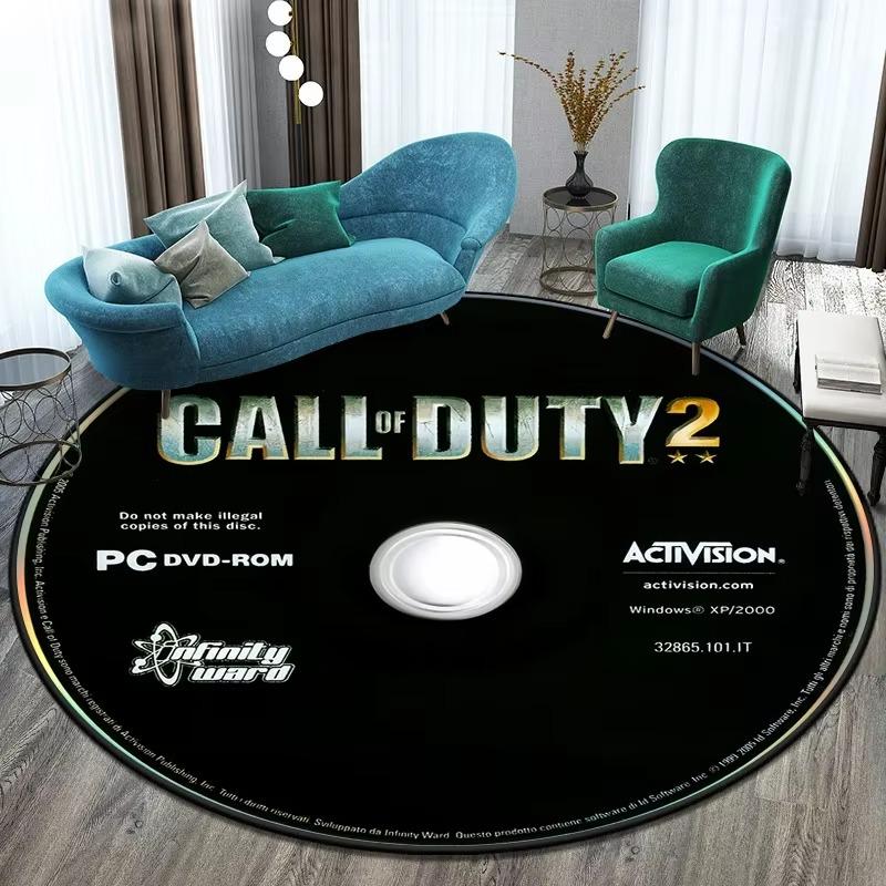 Game Shooting Call CD Round Carpet Rugs Camping Picnic Mats Flannel Carpets for Living Room Decoracion Exquisite Rugs INS