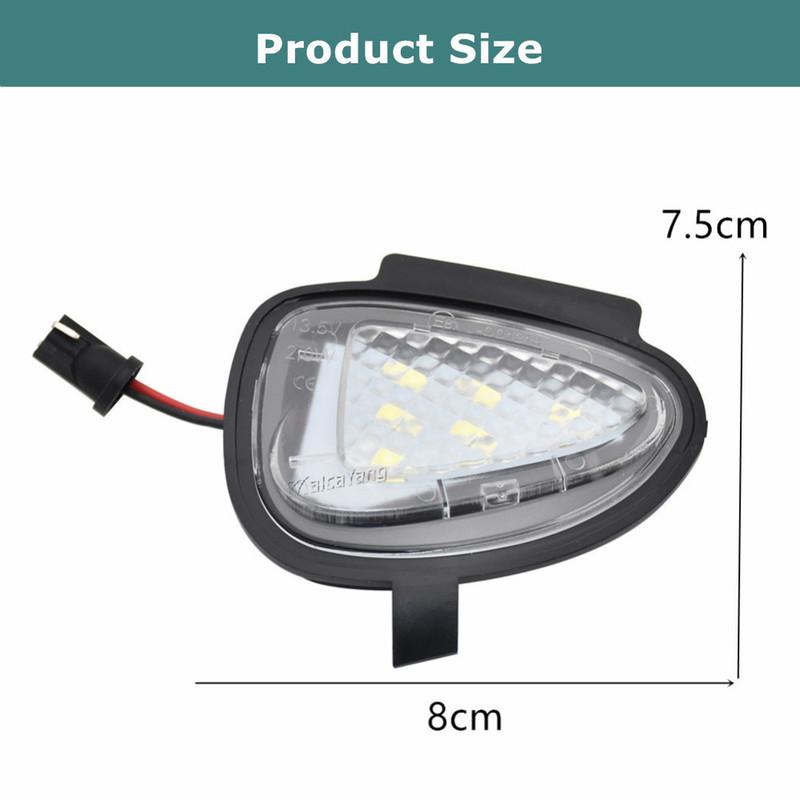 2x Error Free White Led Under Side Mirror Puddle Light For VW Golf 6 MK6 GTI R 2008-2014 Touran 2011-2014