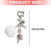Vintage Four Leaf Grass Charm Keychain With Millennial Star Design Beaded Retro Accessory For Phone Bag Gift