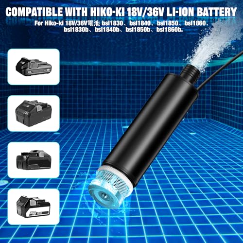 DEWDYS Cordless Oil/Water Pump, Compatible with Hikoki (Hitachi) 18V-36V Battery, 120W Cordless Rain Barrel Water Transfer Pump, Electric Utility Pump