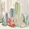 Cactus Tapestry, Colorful Plant Herbs Botanical Tapestry Wall Hanging Nature Scenery Tapestries Art Print Mural for Bedroom