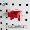Plastic Pegboard Hooks with Square Hole - Wall-Mounted Tool Rack and Storage Shelf for Hardware Display