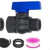 2x Rain Barrel Spigot Kit Garden Hose Shut Off Valve 3/4inch Direct Replace Connector