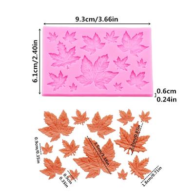 Gj-61 DIY Leaf Maple Leaf Silicone Mould Leaf Collection Popping Silicone Mold Cake Decoration Molds Resin Clay Accessories