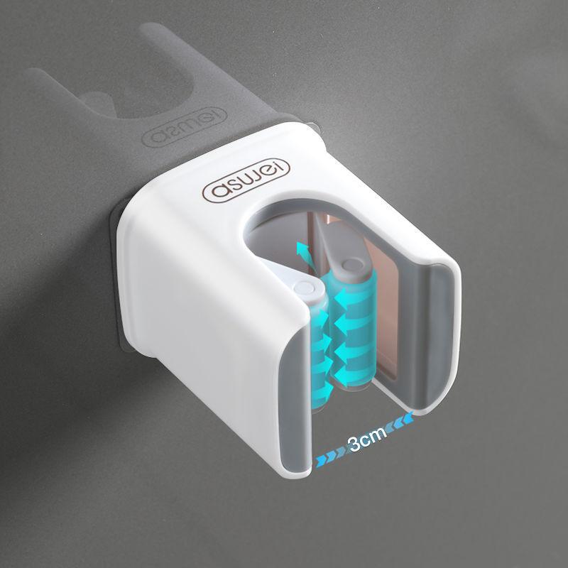 3PCS Broom Holders Wall-Mounted Mop Tool Organizer For Home Laundry Closet Bathroom No-Drill Installation 1 Slot Storage Rack