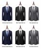 Men's Slim Fit Business Formal Suit Jacket - Wedding & Workwear (Black, Gray, Dark Blue)