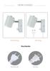 Adjustable Angle Modern Minimalist Bedside Wall Lamp with GU10 Spotlight for Living Room