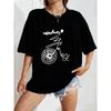 White Oversized T-Shirt With Bicycle And Nothing Graphic Print For Casual Wear