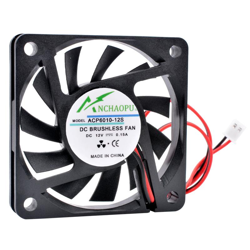ACP6010 6cm 60mm Fan 60x60x10mm DC5V 12V 24V 2pin Ultra Thin Cooling Fan for Chassis CPU Power Router