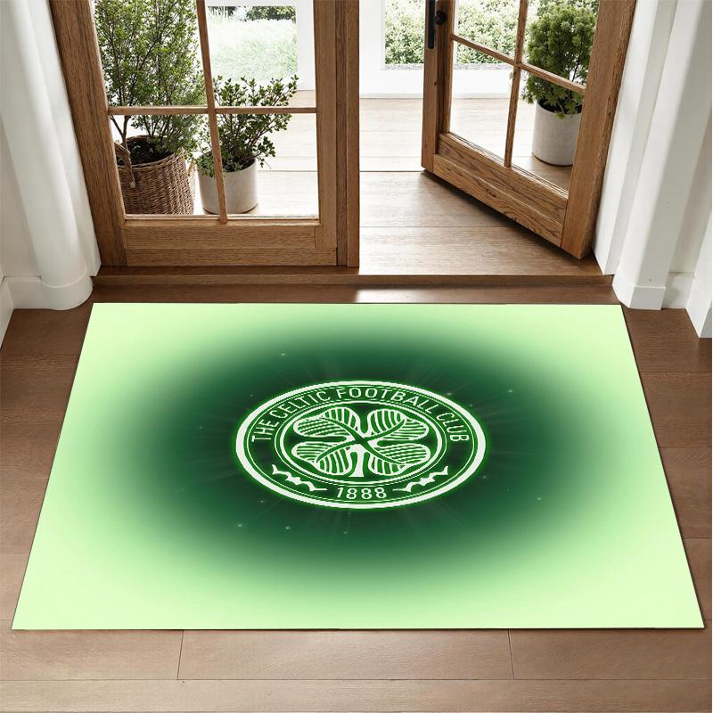 Celtic FC Design Crystal Velvet Rug Soft Decorative Mat for Bedroom Entrance