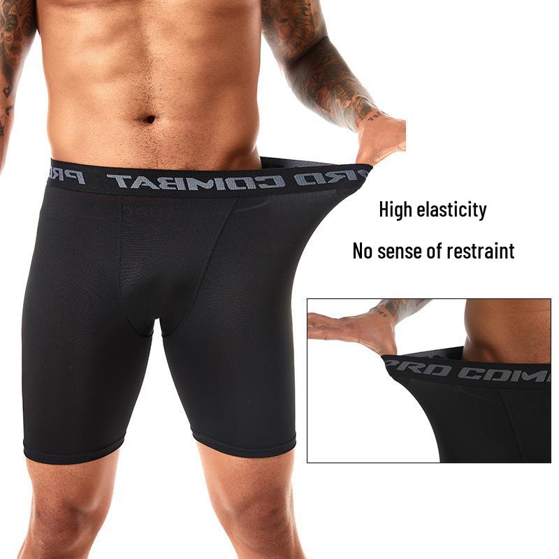 Men's American-Style Quick-Dry Basketball Compression Shorts - High Elasticity for Running, Fitness, and Track & Field Students