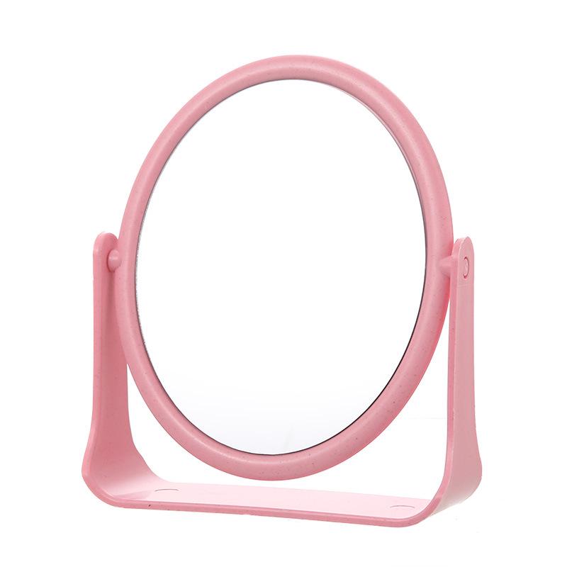Rotatable Square Double-Sided Desktop Makeup Mirror for Dormitory