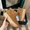 Thick-soled tire sole snow boots women's fur winter new retro short boots fashion versatile casual shoes trend