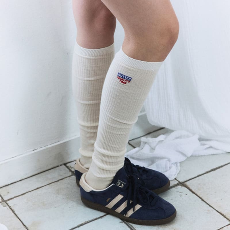 GREENBUTTER Butter High Knee Socks (Cream)