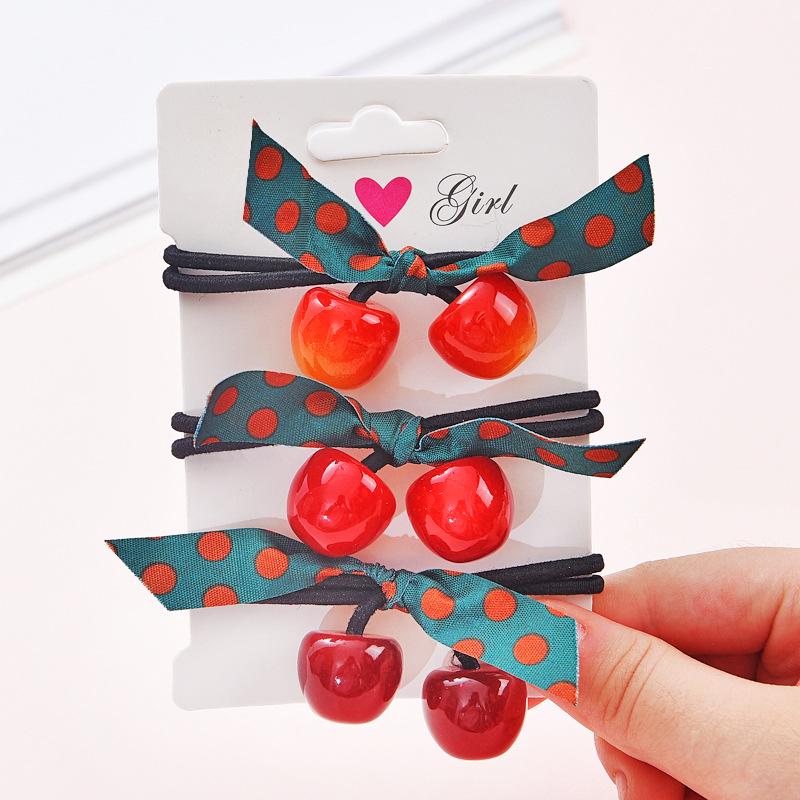 Cherry Hair Tie - High Elasticity Ponytail Band