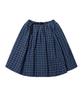 Kaepidijain Cn Belted Flare Skirt (Blue Check)