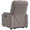 Massage Recliner with Rising Function Taupe Fabric