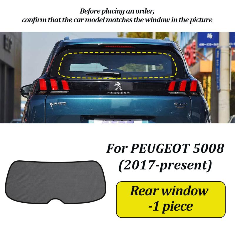 LINNUNU For peugeot 5008 2017-2025 Magenetic Car Sunshade Windshield Curtain Side  Window Sun Shade UV Protection accessories