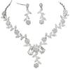 Alloy Rhinestone Wedding Necklace Earrings Bridal Wedding Accessories Banquet Ladies Jewelry