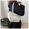Chic Korean Style Faux Leather Tote Bag for Women, Spacious Structured Shoulder Handbag, Casual Commute Work Bag KTB