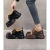 Fashion 8cm Thick-soled Loafers Women's Winter Plus Fleece Warm 2024 New All-match Inner Height-raising Small Leather Shoes