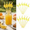 20 Stück Zitrusfrüchte Papierstrohhalme, Zitrone Orange Scheiben Deko Strohhalme für Geburtstagsparty, Einwegstrohhalme für Saft Cocktails