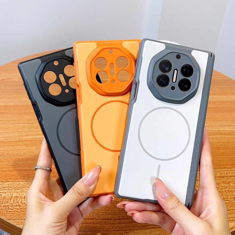 Skin Feel For HuaWei Mate XT XTs Phone Case Magnetic Wireless Charger Foldable Shockproof Hinge Protective Back Cover