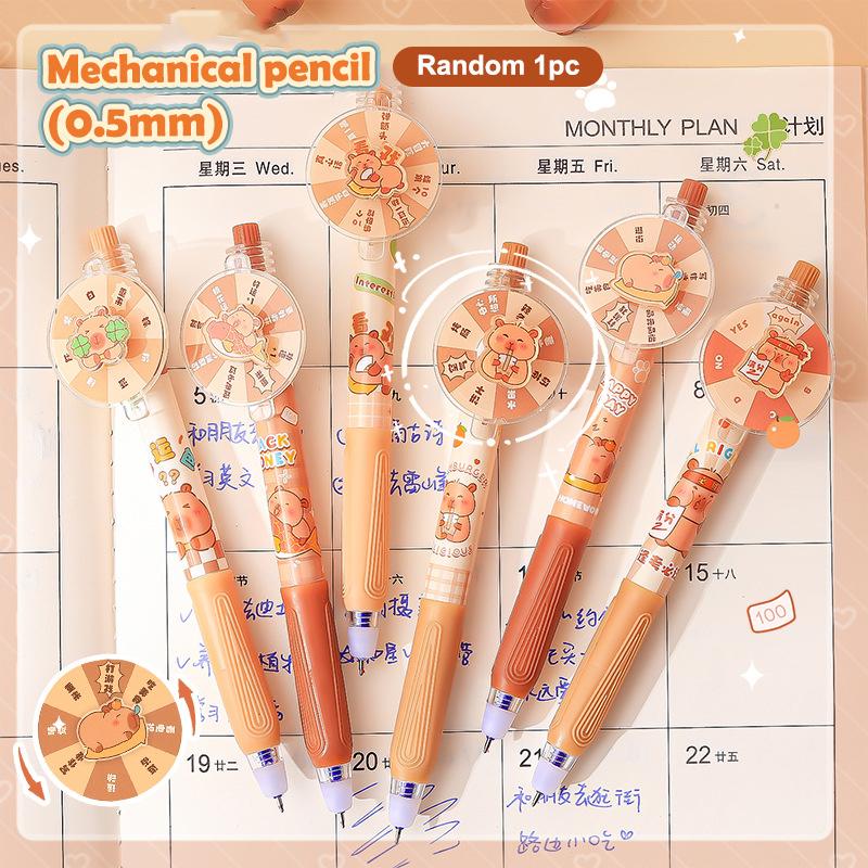 

Kawaii Cartoon Capybara Rotating Gel Pen Quick-Drying Neutral Pens Writing Smooth Pens Office Supplies Student Stationery Gifts