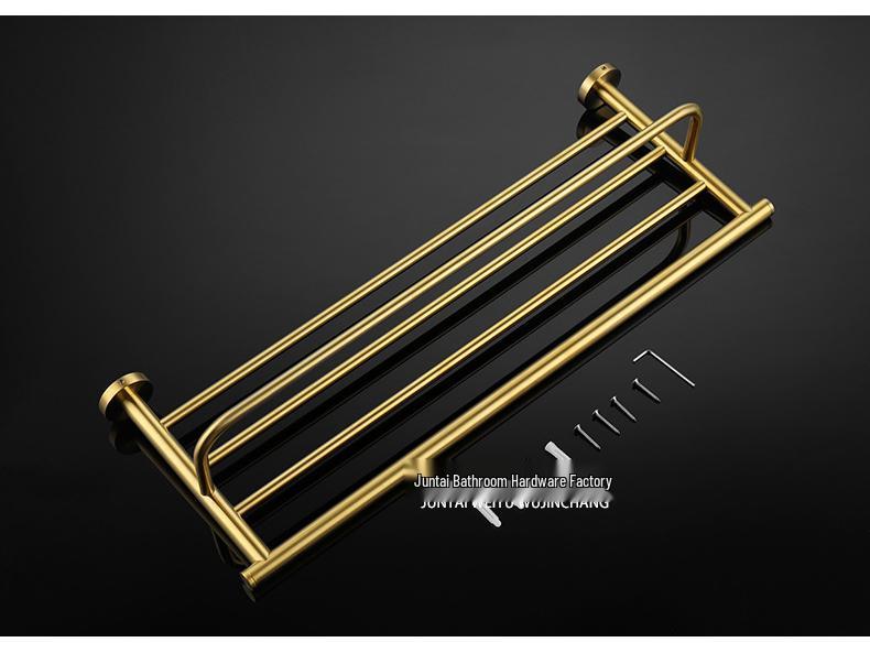 304 Stainless Steel Gold Bathroom Towel Rack Set