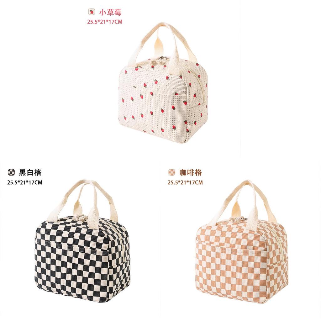Chenille Lunch Bag For Students And Professionals With Insulated Waterproof Design For Portable Use