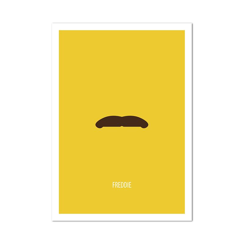 Freddie Mercury Silhouette Disegno a Linee Stampe d'Arte Bianco e Nero Poster Minimalista Immagini da Parete Musicali Pittura su Tela Decorazione