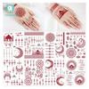 Rikaron High-End Star & Moon Henna Tattoo Stickers for Face and Hand.