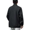 Li Ning Solid Color Stand Collar Zipper Brand Logo Embroidered Loose Long Sleeve Jacket Men jackets Black AJDR475-3