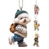 Backpack Rearview Mirrors Pendant Acrylic Car Hanging Ornaments Realistic Auto Rearview Mirror Ornament Car Interior Decoration
