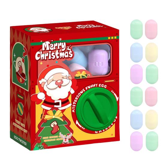 Halloween Mini Capsule Toy Machine 6/12/16 Random Surprise Eggs Cute Cartoon Gashapon Machine Mini Round Capsule Gift for Kindergarten Xmas Easter
