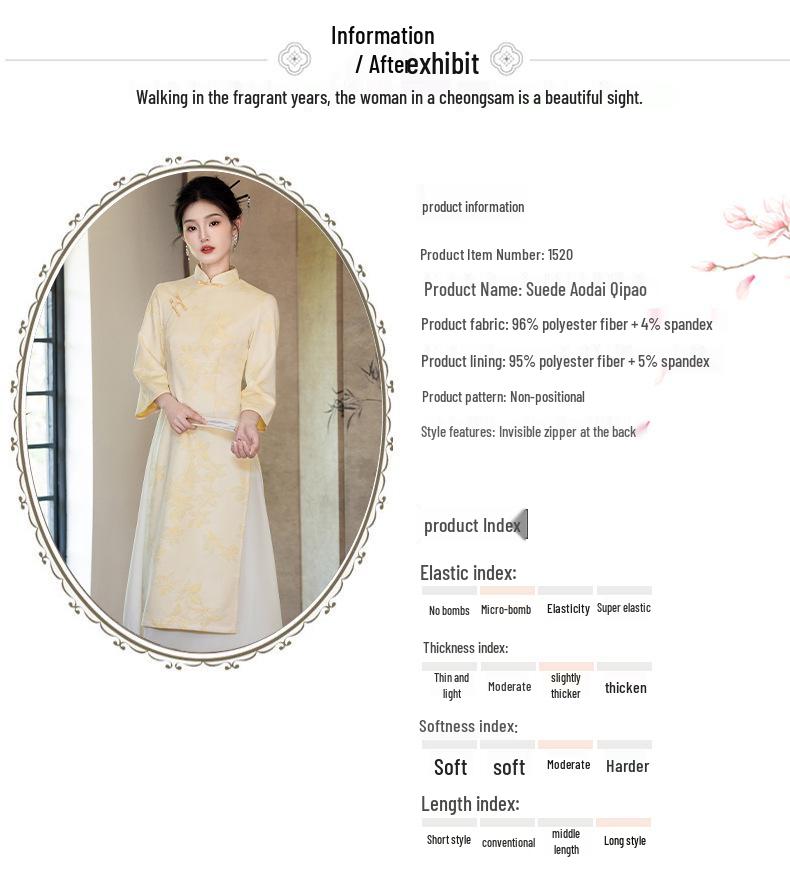 New Autumn-Winter Collection: Young Retro High-End Chinese-Style Ao Dai Qipao Dress
