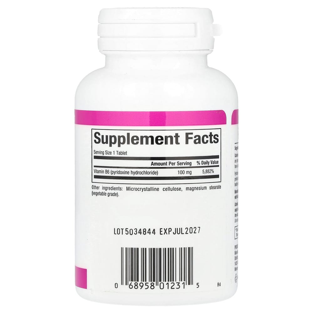 Natural Factors Vitamin B6 Pyridoxine HCl 100mg 90 Tablets