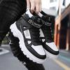 Winter High Top Men Casual Shoes Leather Outdoor Man Sneakers High Quality Male Walking Sport Shoes Handmade No-slip Mens Boots