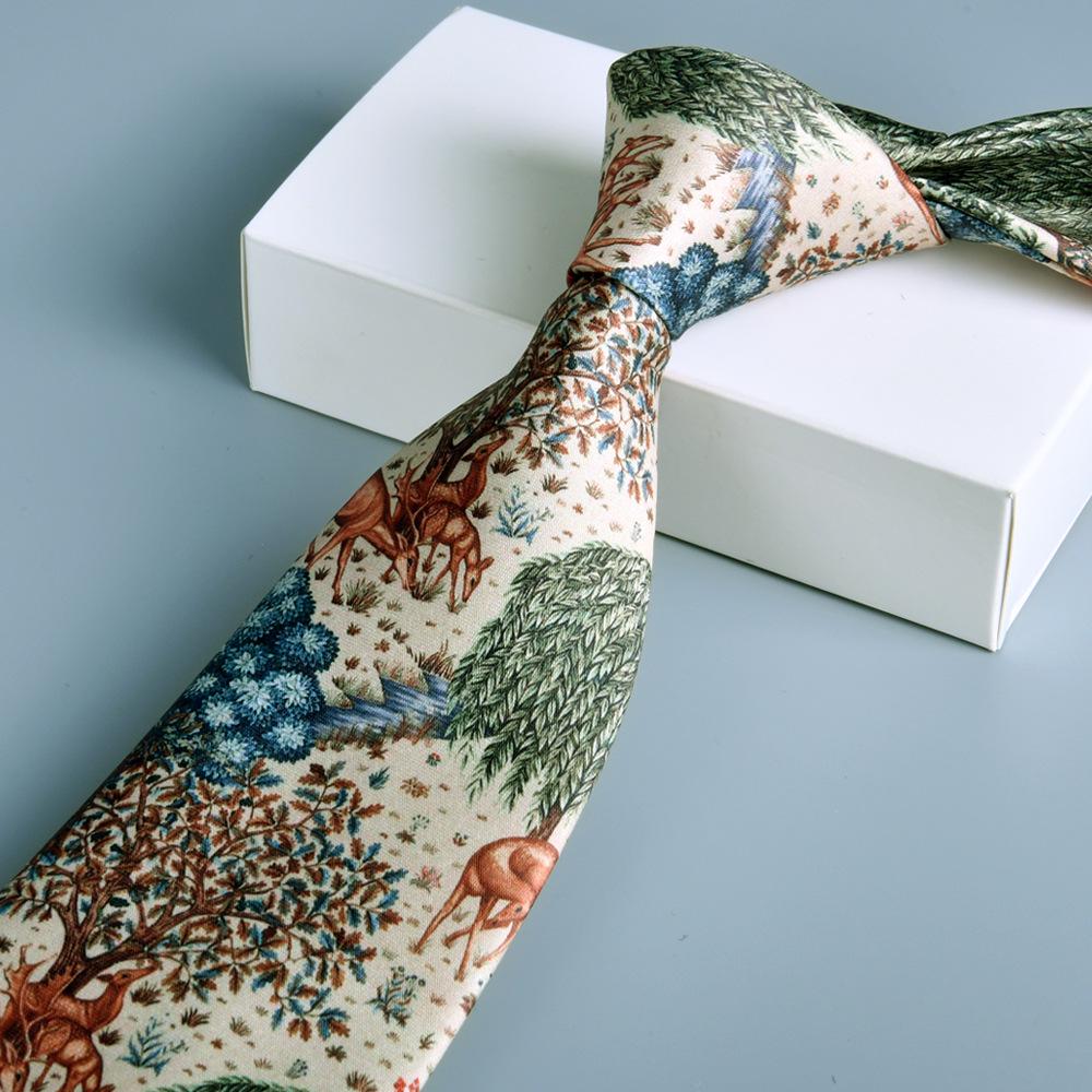 

Мужской деловой галстук с крупным узором 8 см — новый стиль с ручной печатью