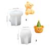 Artistic Silicone Mold Craft Mold Creative Bear Shape Figures Moulds Suitable for Art Classes and Home Decoration